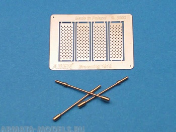 ABR-35-L-54  Дополнения для  Set of 3 U.S barrels for Browning  M-1919 A4 для  1/35 ABR-35-L-54  Дополнения для  Set of 3 U.S barrels for Browning  M-1919 A4 для  1/35