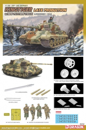 6232Д Танк King Tiger Late (Ardennes 1944) Dragon