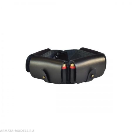 Патронташ К-12 закрытый на 24 патрона кожа (HS-ПО-4) Helios