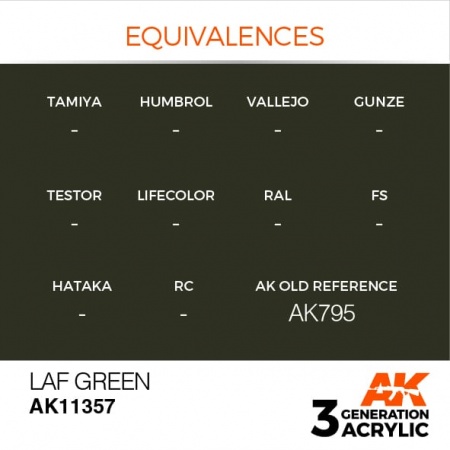 AK11357 Краска акриловая 3Gen LAF Green