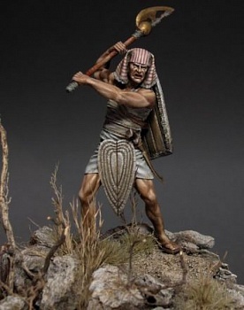 CHM-54007(M). Древнеегипетский пеший воин (Новое Царство), XV-XIII века до н.э. Матерал - белый металл.