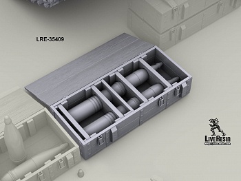 LRE35409 Миниатюра Открытые ящики с гаубичными боеприпасами 122 мм - 4 шт