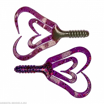 Твистер Credo Four Tail 3,35"/8,5 см Fio & Lime 10шт. (HS-20-014) Helios