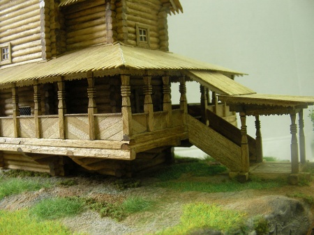 1308 сборная деревянная модель Георгиевская церковь СВ Модель