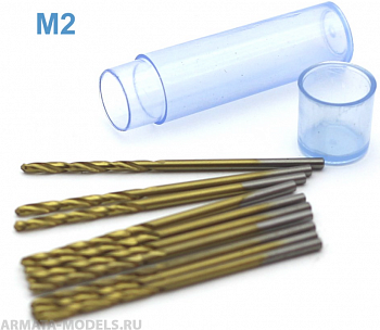 42575J Мини-сверло, HSS 6542 (M2), титановое покрытие, d 1,6 мм, 10 шт.