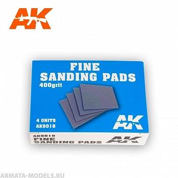 AK9018 Шлифовальная губка Fine Sanding Pads 400 grit. 4 units AK9018 Шлифовальная губка Fine Sanding Pads 400 grit. 4 units
