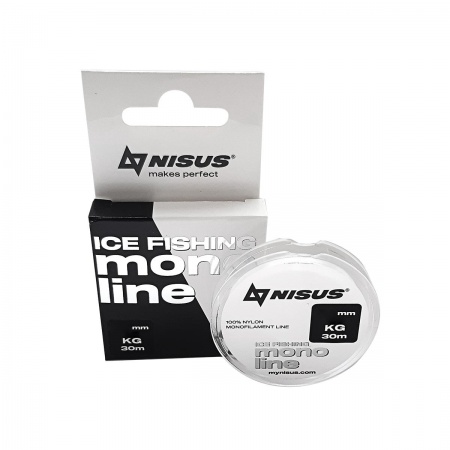 Леска MONOLINE ICE FISHING 0,10mm/30m Nylon Transparent (N-MIF-010-30) Nisus