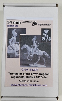 CHM-54397. Трубач армейских драгунских полков, Россия 1812-14 гг. 54 мм. Материал - смола.