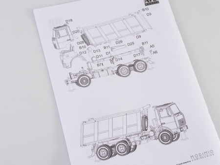 1168KIT Сборная модель МАЗ-5516 самосвал AVD Models