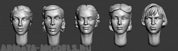 ARM356029 Женские головы (с волосами) №1 ARM356029 Женские головы (с волосами) №1