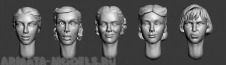 ARM356029 Женские головы (с волосами) №1 ARMOR35