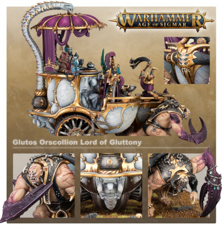 83-82GW Набор Гедонисты Слаанеш. Глутос Орсколлион, Лорд Обжорства (Hedonites of Slaanesh Glutos Orscollion, Lord of Gluttony)