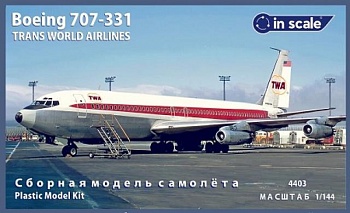4403 Сборная модель самолета Boeing 707-331 TWA
