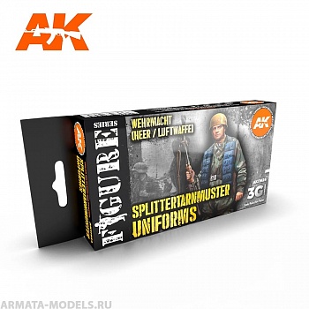AK11624 Набор красок SPLITTERMUSTER UNIFORM 3G