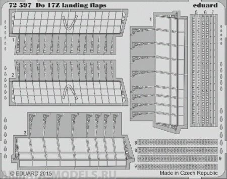 72597ED  Do 17Z Landing Flaps 1/72