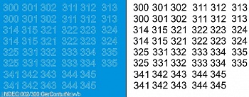 NDEC002/300 Современные бортовые номера на немецкую БТТ. Цвет – контур белый +черный