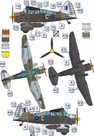 DW72023 Многоцелевой вспомогательный самолет Lysander Mk.III (SD) Dora Wings