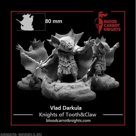 BCK-CM-004 Влад Даркула | Коллекционная миниатюра 70 мм Blood Carrot Knights