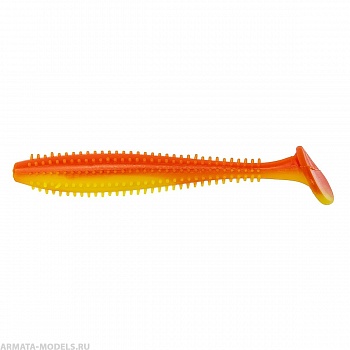 Виброхвост Shaggy 3,35"/8,5 см Orange & Yellow 5шт. (HS-16-015) Helios