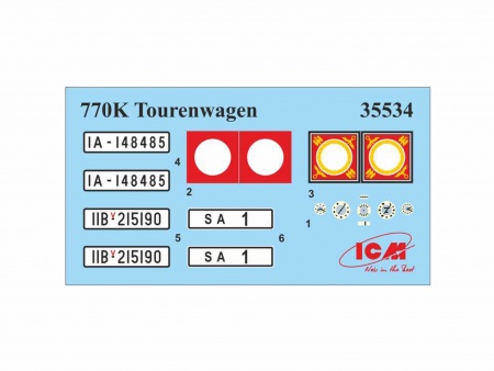 35534 Typ 770K Tourenwagen с раскрытым тентом, Автомобиль Германского руководства ІІ МВ ICM 35534 Typ 770K Tourenwagen с раскрытым тентом, Автомобиль Германского руководства ІІ МВ ICM