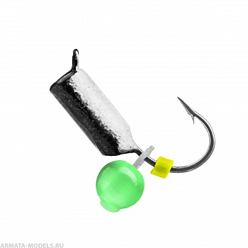 Мормышка вольфрам Столбик 3 с фосфором Кошачий глаз 372 (5шт/уп) (PR-M-372) Premier Fishing( цена указана за упаковку, в количестве 5шт.)