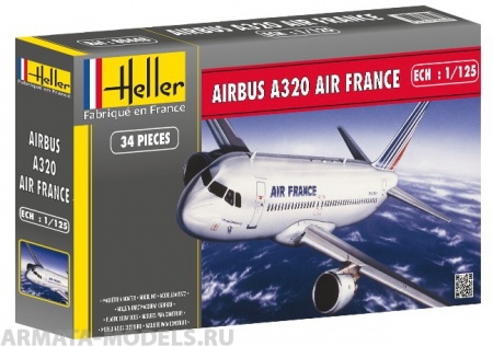 80448HL Самолет  Аэробус А320 AIR FRANCE (1:125) Heller
