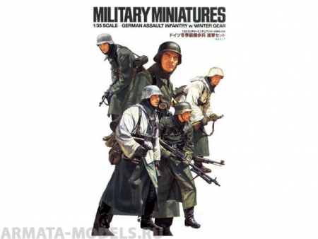 Набор фигурок 35256T Немецкие cолдаты в зимней форме, 5 фигур Tamiya