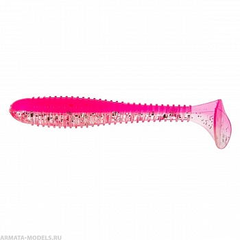 Виброхвост Catcher 3,55"/9 см Silver Sparkles & Pink 5шт. (HS-2-035) Helios