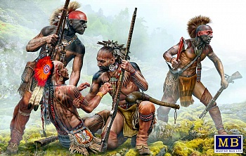 MB35209 Фигуры, «Защитный круг». Серия Индейских войн, XVIII век. Набор № 1