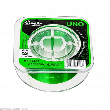 Леска UNO 0,25mm/100m Green Nylon (PR-U-G-025-100) Premier Fishing( цена указана за упаковку, в количестве 5шт.)