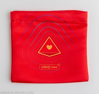 1190 Тканевый мешок с печатью (красный), 15*15, на магнитной застёжке 1190 Тканевый мешок с печатью (красный), 15*15, на магнитной застёжке