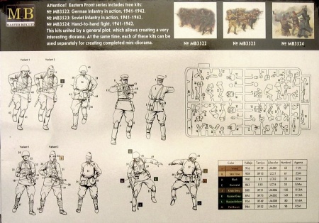 Набор фигурок MB3523 Фигурки Советская пехота Master Box (MB)