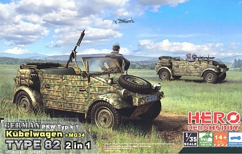 H35005-FRE German PKW Typ k1 Kubelwagen Type 82 + MG34 ( 2 in 1)