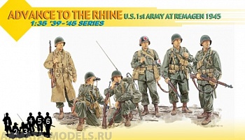 Набор фигурок 6271Д Солдаты ADVANCE TO THE RHINE (U.S. 1st ARMY AT REMAGEN 1945)