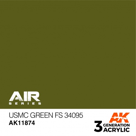 AK11874 Краска акриловая 3Gen USMC Green FS 34095