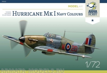 AH70022 Самолет Hurricane Mk I Navy Colours Model Kit Arma Hobby