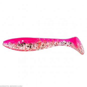 Виброхвост Slash 2,64"/6,7 см Silver Sparkles & Pink 10шт. (HS-19-035) Helios