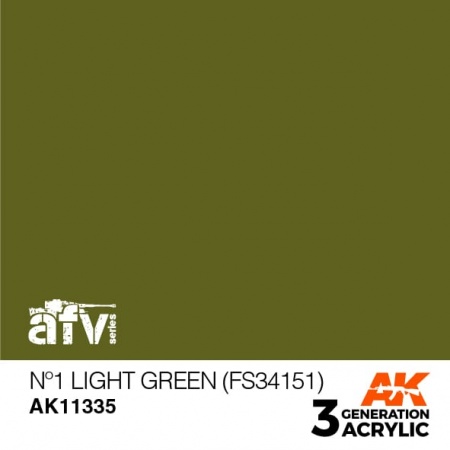 AK11335 Краска акриловая 3Gen N1 Light Green (FS34151)