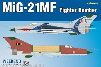 7451 Истребитель MiG-21MF Fighter-Bomber  (Eduard) 1/72