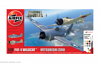 A50184 Подарочный набор Grumman F-4F4 Wildcat & Mitsubishi Zero Dogfight Double