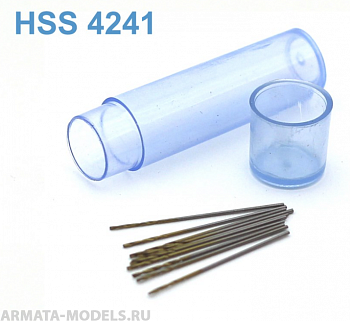 42260J Мини-сверло, диаметр   0,55 мм, HSS 4241, титановое покрытие, 10 шт./уп.