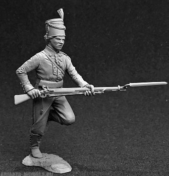 CHM-54308. Егерь Лейб-Гвардии Преображенского полка, Россия 1788-96 гг. Материал - смола.