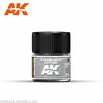 RC215 Краска Real Colors Staubgrau-Dusty Grey RAL 7037 10ml RC215 Краска Real Colors Staubgrau-Dusty Grey RAL 7037 10ml