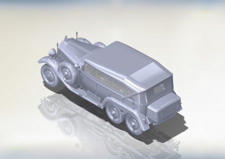 35532 Typ G4 (W31) с раскрытым тентом Германский пассажирский автомобиль II МВ ICM 35532 Typ G4 (W31) с раскрытым тентом Германский пассажирский автомобиль II МВ ICM