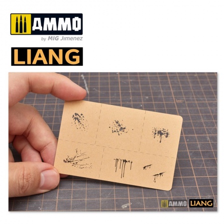 LIANG-0005 Набор трафаретов Splashes Blood Effects Airbrush Stencils