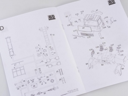 1168KIT Сборная модель МАЗ-5516 самосвал AVD Models