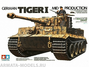 35194Т Тяжелый танк Tiger I Ausf.E mid production 1943г. c 1 фигурой командира