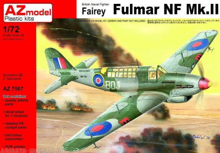 AZ7567 Самолет Fairey Fulmar NF Mk.II AZmodel Plastic kits