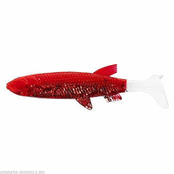 Виброхвост Nelma 3.15"/8 см Red Sparkles WT 6шт. (HS-26-034) Helios