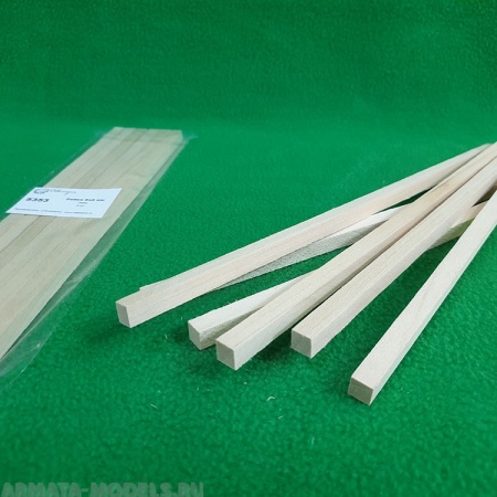 5353 рейки 8х8 - длина 300 мм - липа - 6шт
